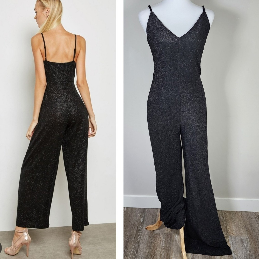 Lofty Manner Jumpsuit Womens Small Sexy Lurex Glam Club Party Lolita‎ Flare Y2K